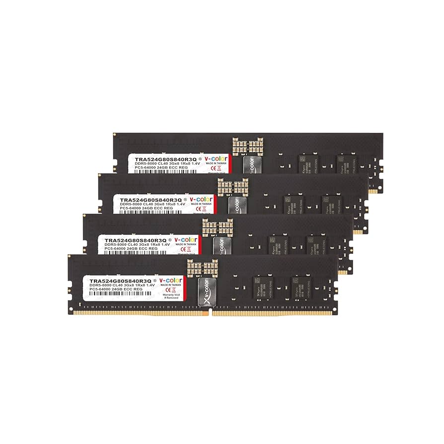 Amazon.co.jp: V-Color DDR5 96GB (24GBx4) 8000MHz CL40 3Gx8